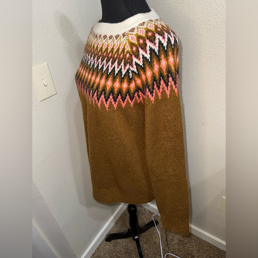 Soft touch Brown and Pink Patterned Women's Sweater- Size‎ XL - Picture 7 of 11